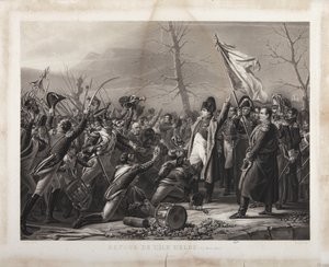 Retur fra øen Elba, 7. marts 1815 graveret af Jeuzet